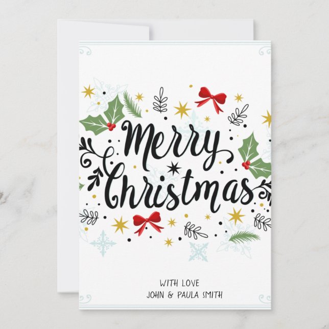 Marry Noël Carte d'invitation (Devant)