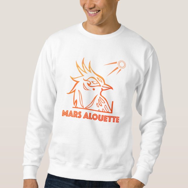 Mars Alouette sweat blanc pour hommes (Devant)