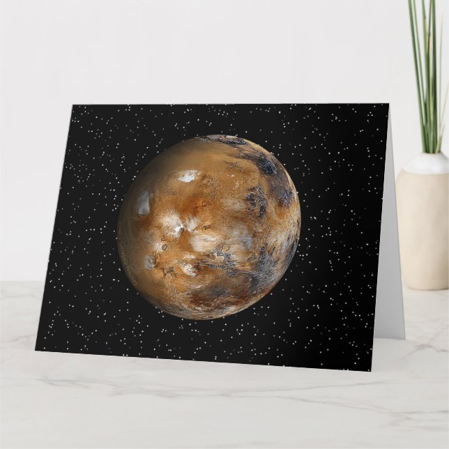 MARS avec des étoiles - carte de voeux - MASQUEZ À (Devant)