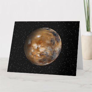 MARS avec des étoiles - carte de voeux - MASQUEZ À