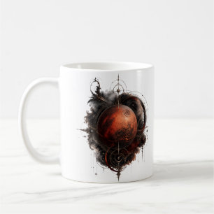 Mars Crimson Orbit Tasse de la planète céleste