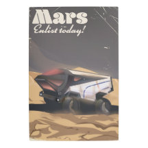 Mars, Inscrivez-vous aujourd'hui ! Affiche rétro m