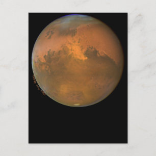 Mars la planète rouge sur cartes et cartes postale