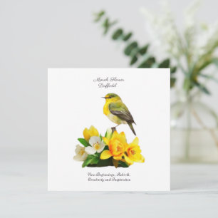 Mars Mois de naissance Fleur vibrante Cadeau d'ann