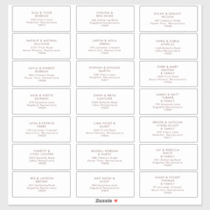 Marsala Autumn Floral   Étiquettes de adresse invi