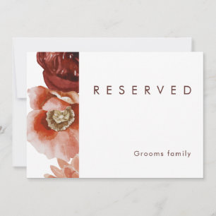 Marsala Autumn Floral   Symbole réservé blanc