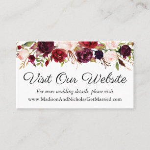Marsala et Mariage rose Site Web Insérer des carte