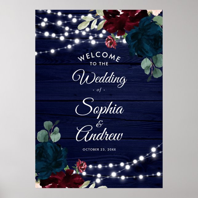 Marsala & Fleurs de marine Affiche de bienvenue en (Devant)