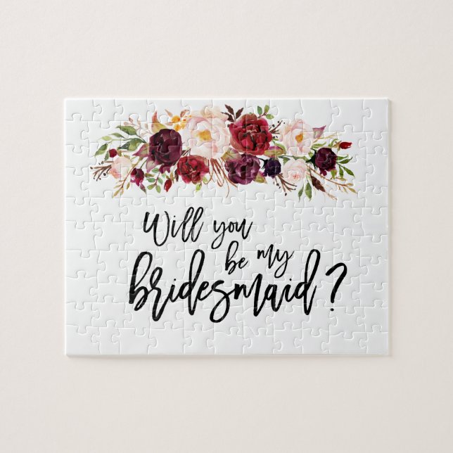 Marsala Florals | Puzzle de proposition de Bridesm (Horizontal)