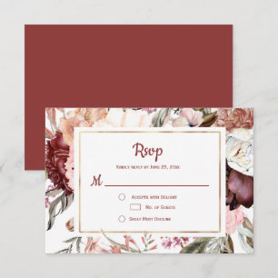 Marsala Pêche Terracotta Floral Rose RSVP