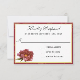 Marsala Splendor Aquarelle Florale RSVP