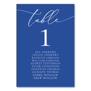 Marseille Bleu Minimaliste Siège Numéro de table