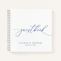 Marseille Bleu White Minimalist Mariage Livre d'or