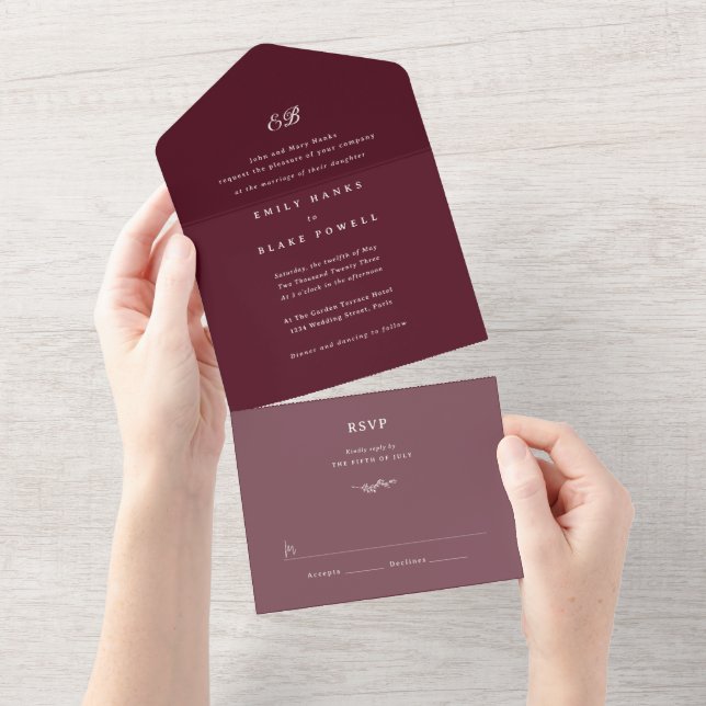 Marseille Faire-part de mariage (Déchirure)