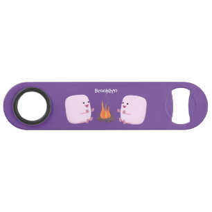 Marshmallows mignons roses par dessin animé sur le