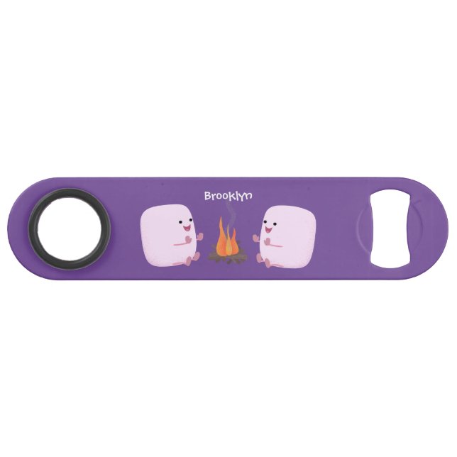 Marshmallows mignons roses par dessin animé sur le (Devant (Horizontal))