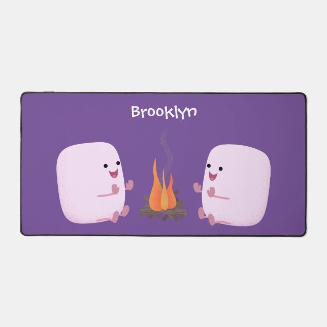 Marshmallows mignons roses par dessin animé sur le (Recto)