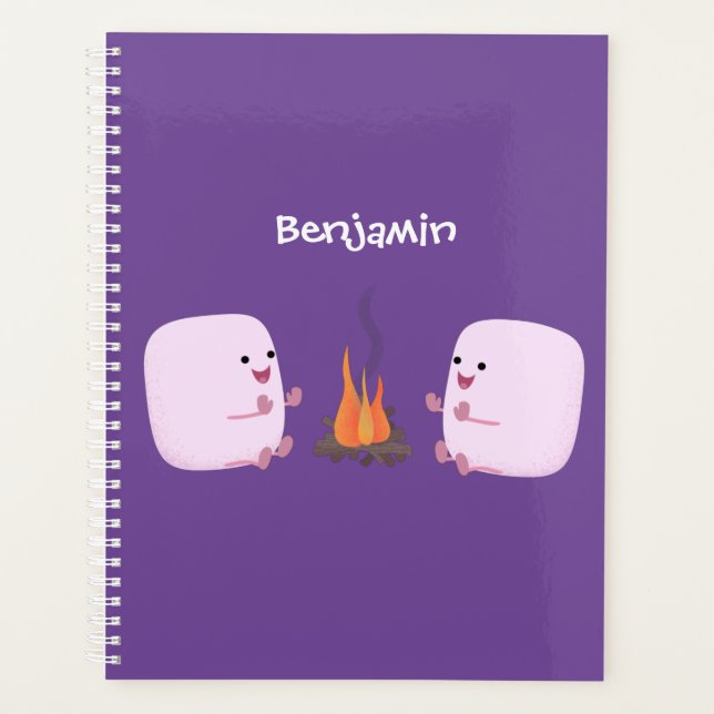 Marshmallows mignons roses par dessin animé sur le (Devant)