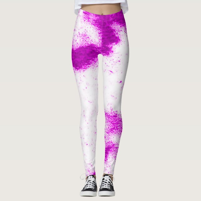 Marshmello Purple Shuffle Remix Dance Leggings (Devant)