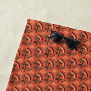 marteau soviétique rouge et serviette de plage mot