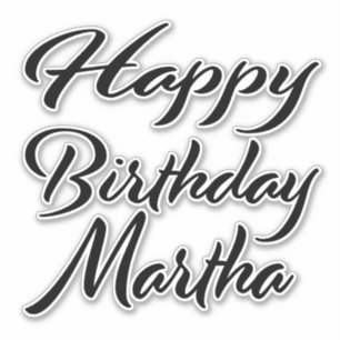 Martha Nom Prénom Anniversaire de Black Sticker