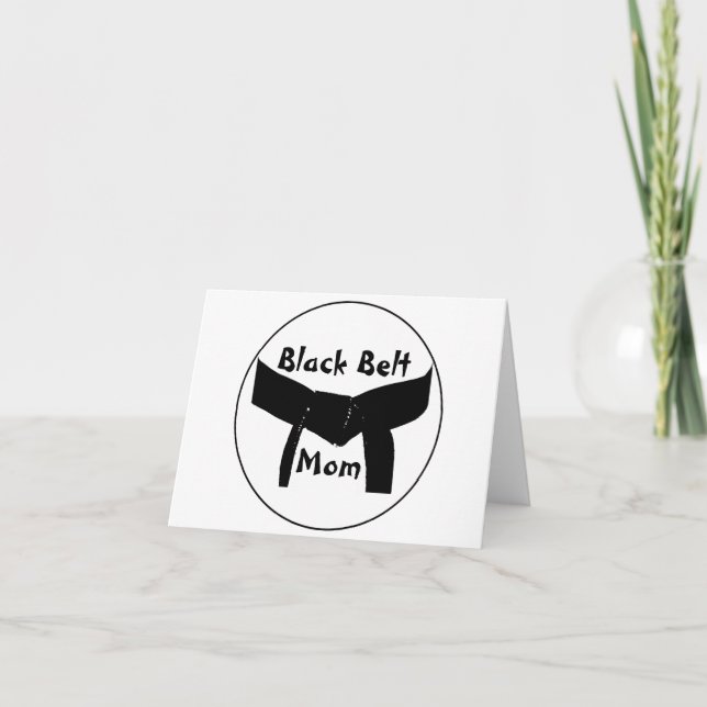Martial Arts Black Belt Mom Carte de note (Devant)
