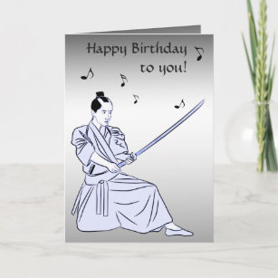 Martial Arts Sports Kendo Carte d'anniversaire