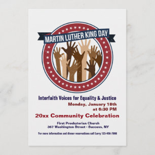 Martin Luther King Invitation de la fête interconf