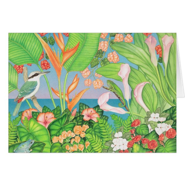 martin-pêcheur, grenouille et lézard (Devant horizontal)