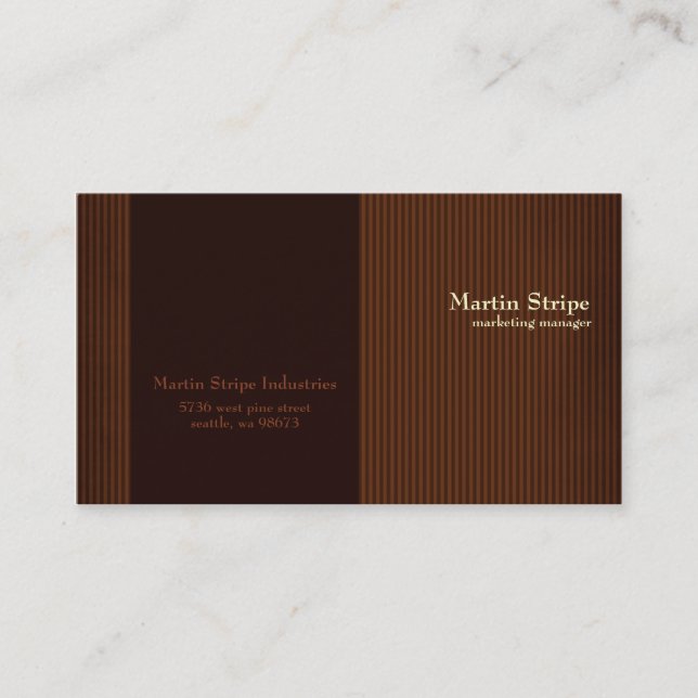 Martin Stripe Carte de visite (Devant)