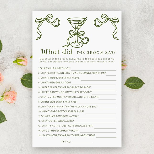 Martini arc douche nuptiale Qu'a dit le marié (Créateur téléchargé)