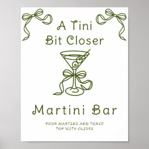 Martini Bow Brive douche Martini bar Poster