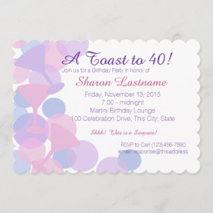 Martini Bubbles Party Invitation