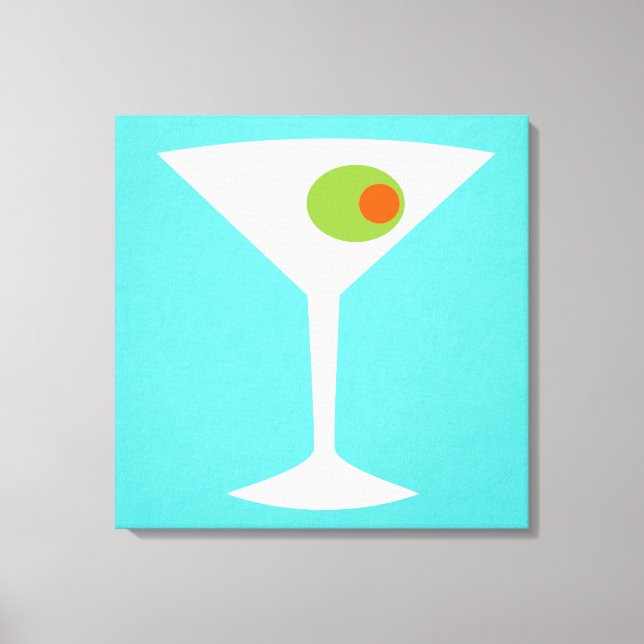 Martini classique en toile étirée (turquoise) (Recto)