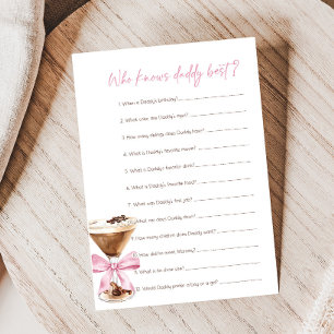 Martini Espresso Rose pour la Baby Shower Jeu Qui