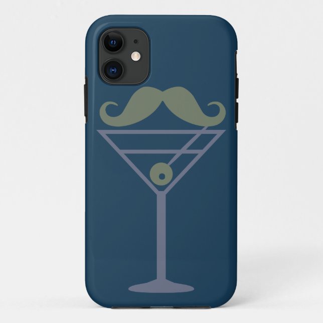 Martini Mustache coque iphone personnalisé (Dos)