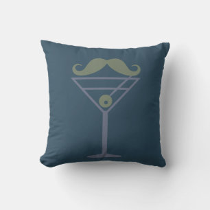 Martini Mustache oreiller jetable personnalisé