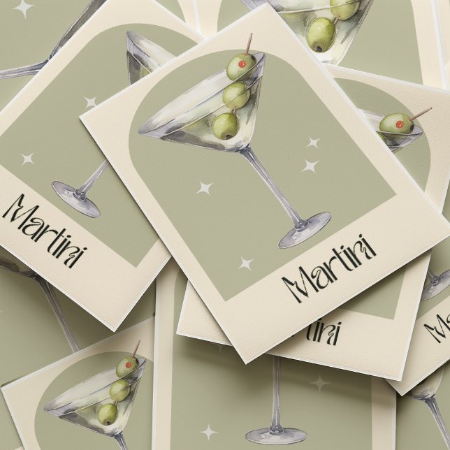 Martini | Poster de cocktails au bar Decor (Créateur téléchargé)