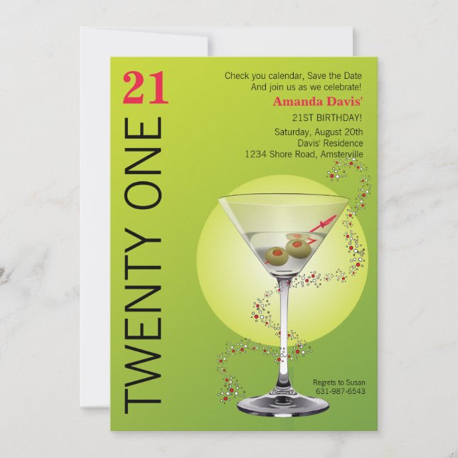 Martini S'Il Vous Plaît Invitation (Devant)