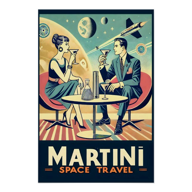 Martini Space Travel Affiches de l'équipage de con (Devant)