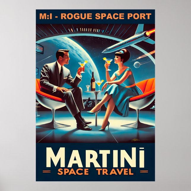 Martini Space Travel Poster Rogue Space Port (Devant)