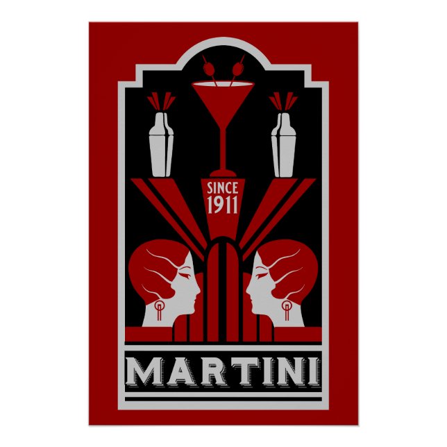 Martini vintage Art déco (Devant)
