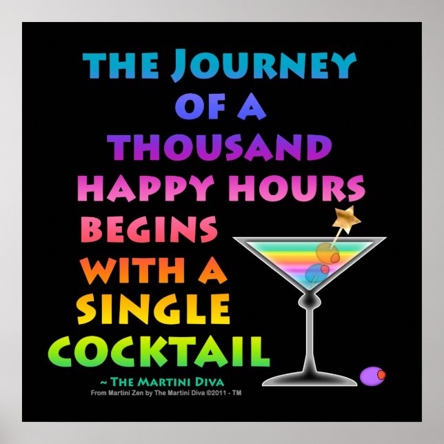MARTINI ZEN - Affiches de voyage Happy Hour,  Impr (Devant)
