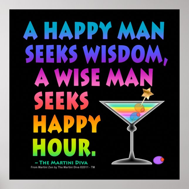 MARTINI ZEN ART : Affiche de l'homme sage à la rec (Devant)