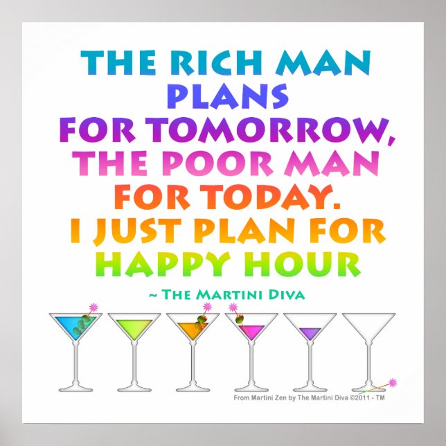 MARTINI ZEN - Plan pour affiches Happy Hour,  Impr (Devant)