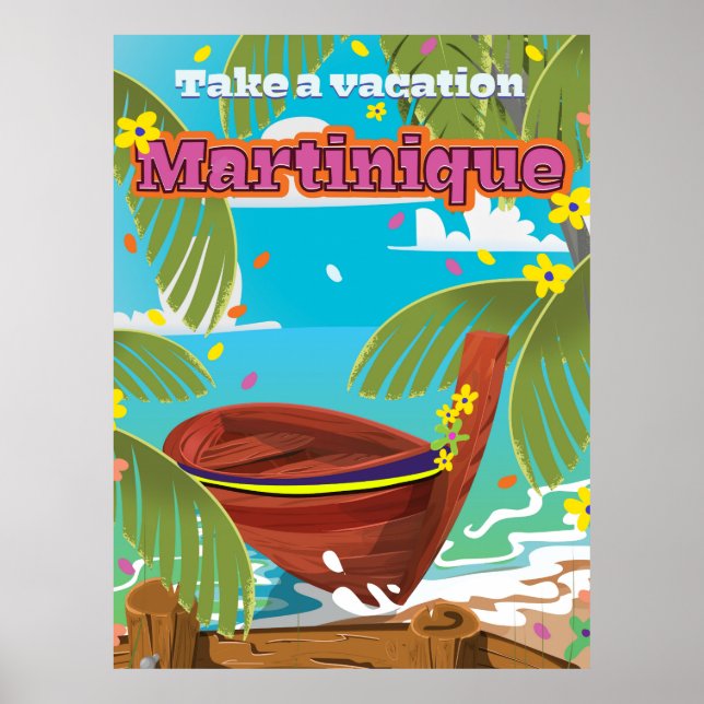 Martinique Cartoon travel poster (Devant)