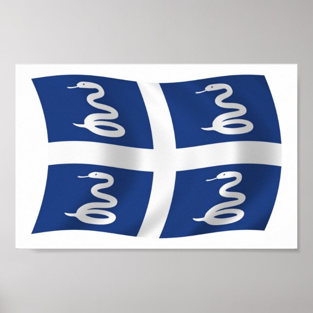 Martinique Flag Poster Print (Devant)