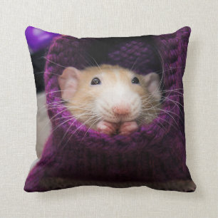Marty Mouse Purple Sock Coussin