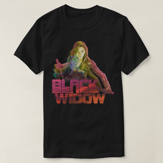 Marvel Black Widow Portrait Logo Pullover empilé  (Design devant)