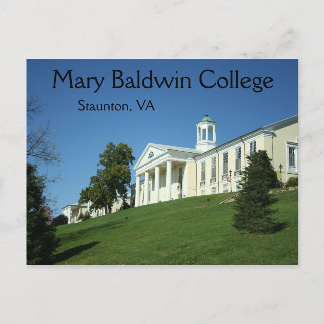 Mary Baldwin College Staunton VA Virginia Carte po (Devant)